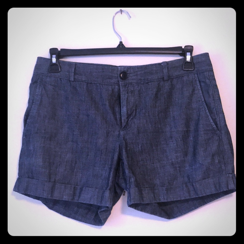 Banana Republic Chambray Shorts Cotton Size 8
